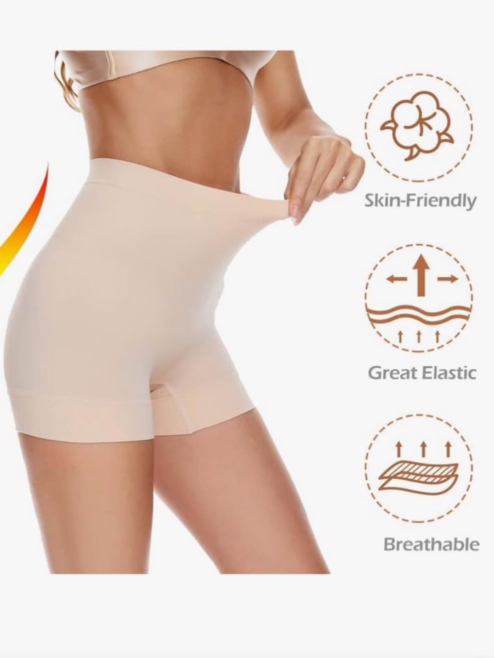 Seamless High-Waist Shaping Boyshorts Shapewear Boyshort (2xl) Nude